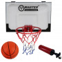 Basketbalový kôš s doskou MASTER 45 x 30 cm - rekreačné basketbalový kôš s plastovou doskou a oceľovou obrúčkou, vhodný na montáž na dvere. Technické dáta: basketbalový kôš s doskou MASTER rozmer: 45 x 30 cm