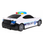 Velké policejní auta, 3x malá auta, 1x policajt