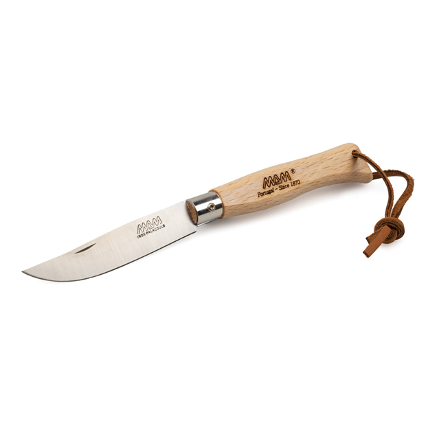 MAM Douro 2081 Zavírací nůž s koženým poutkem - buk
