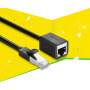 Sieťový kábel UGREEN RJ45 Ethernet rozšírenie, kat. 6, FTP, s 2m kovovou zástrčkou, (čierna)