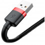 Kabel Lightning USB Baseus Cafule 1,5A 2m (czarno-czerwony)