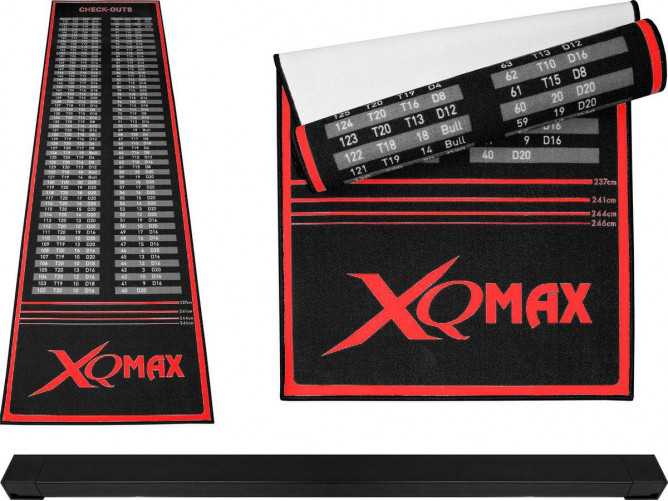 Podložka/koberec na šipky XQ MAX Oche Checkout Dartmat, červená