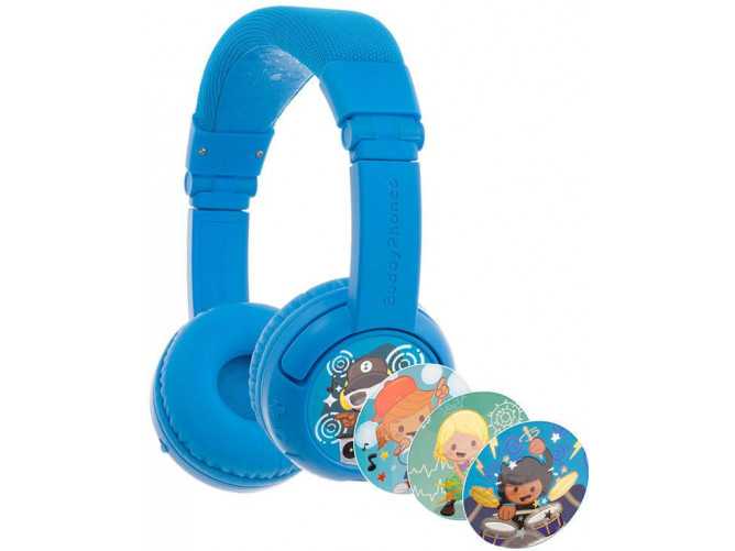 Słuchawki bezprzewodowe dla dzieci BuddyPhones PlayPlus (niebieskie)