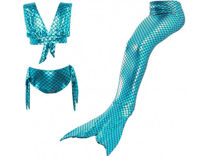 Kostým a plavky mořská panna MASTER Ariel - 120 cm