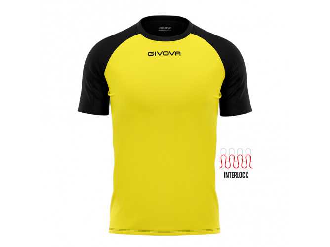 Sportovní Tričko Givova Capo žluté černé MAC03 0710