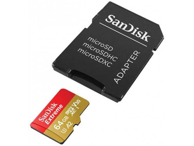 Paměťová karta SANDISK EXTREME microSDXC 64 GB 170/80 MB/s UHS-I U3 (SDSQXAH-064G-GN6MA)