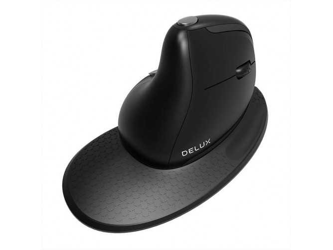Drátová vertikální myš Delux M618XSU 4000DPI RGB